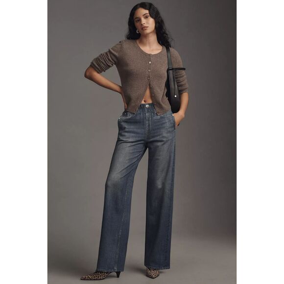 rag & bone Pants - rag & bone Miramar High-Rise Wide-Leg Jeans size M